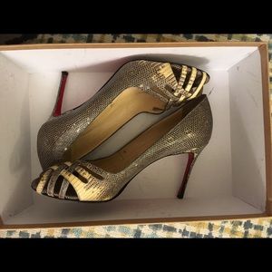 Christian Louboutin | Rare Exotic Lizard Leather Open Toe Heels Pumps 36 US 6